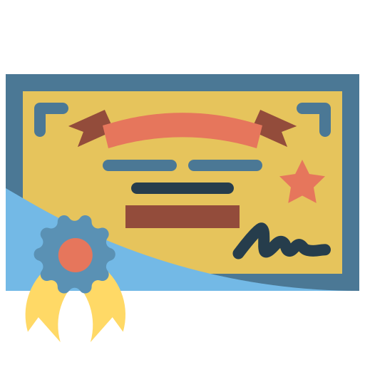 Certificate free icon Certificate free icon