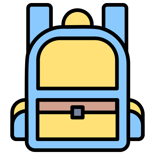 bolsa para la escuela icono gratis