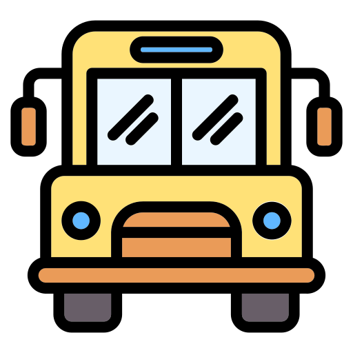 School Bus Generic Color Lineal-color Icon