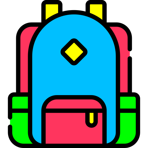 bolsa para la escuela icono gratis