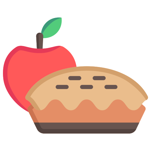 tarta de manzana icono gratis