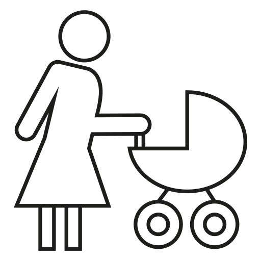 carrito de bebe icono gratis