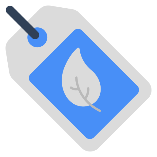 etiqueta ecológica icono gratis