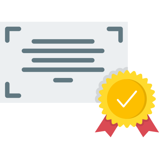 certificación icono gratis