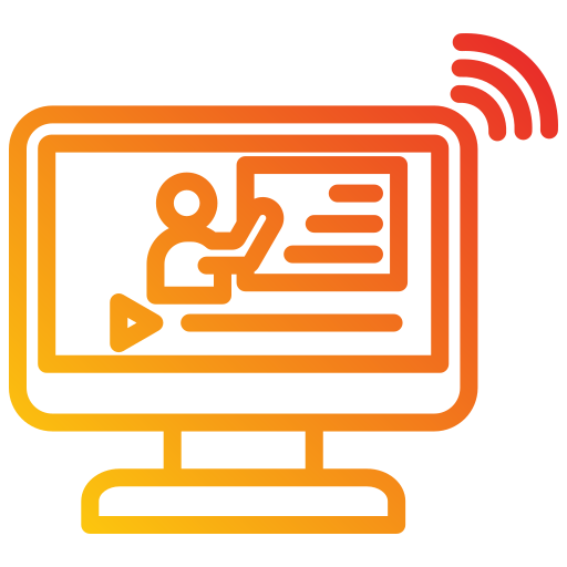 tutoriales en línea icono gratis