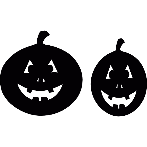 deux citrouilles souriantes Icône gratuit deux citrouilles souriantes Icône gratuit