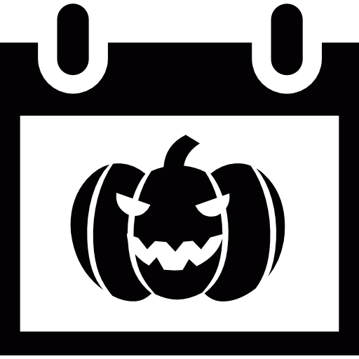 página del calendario del día de halloween icono gratis