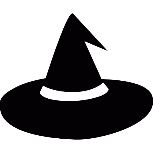 sombrero para una bruja típica de halloween icono gratis