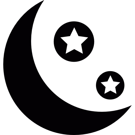 mond und zwei sterne kostenlos Icon mond und zwei sterne kostenlos Icon