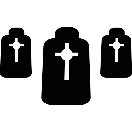 lápidas con cruces icono gratis