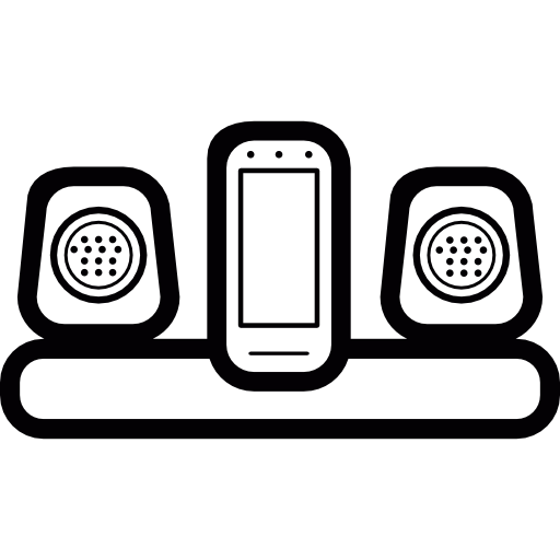 juego de altavoces telefónicos icono gratis