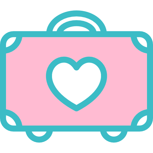 luggages clipart heart