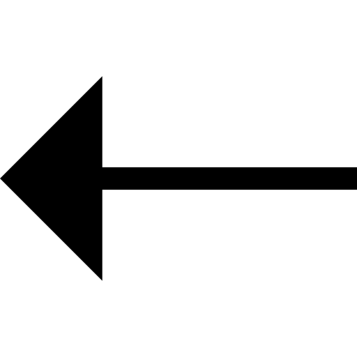 Left Arrow Basic Straight Filled Icon