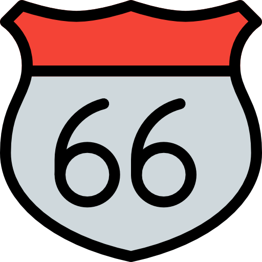 ruta 66 icono gratis