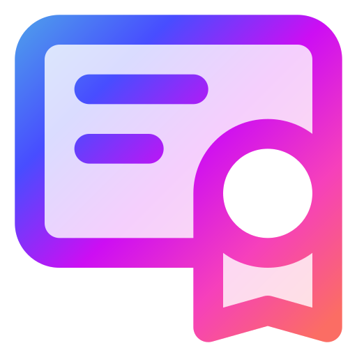 certificado grátis ícone