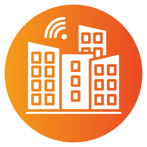 ciudad inteligente icono gratis