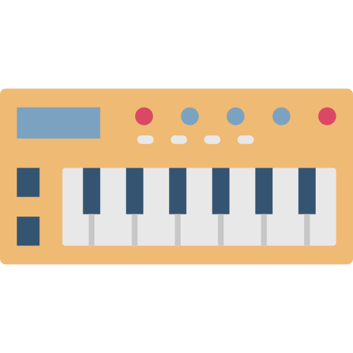 música de piano icono gratis