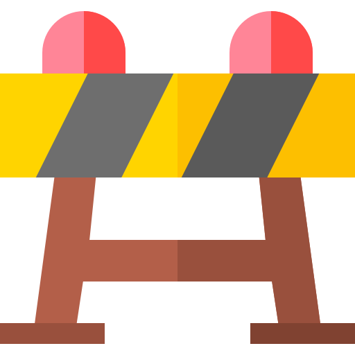 Barrier icon Basic Straight Flat