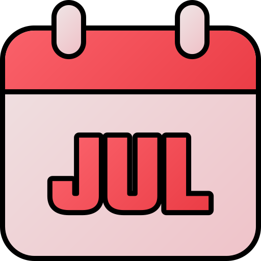 July - Free time and date icons