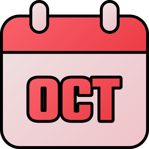 October - Free time and date icons