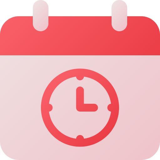 hora y calendario icono gratis