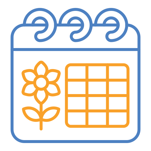 calendario de primavera icono gratis