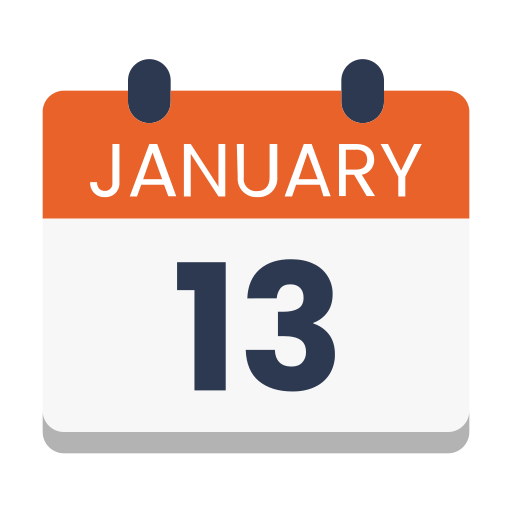 January - Free time and date icons