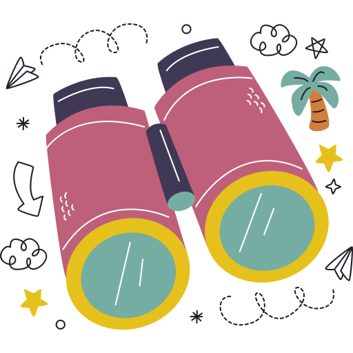 Binoculars free sticker
