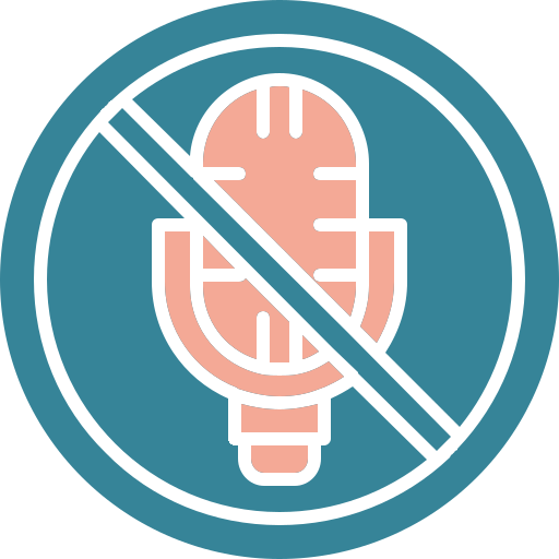 No microphone - Free communications icons