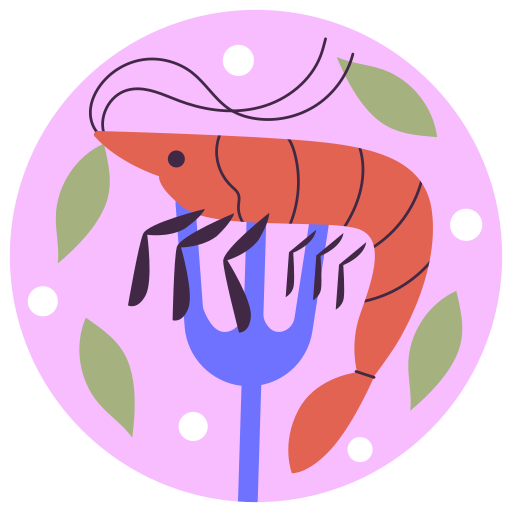 Shrimp free sticker