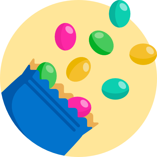 Jelly beans Detailed Flat Circular Flat icon