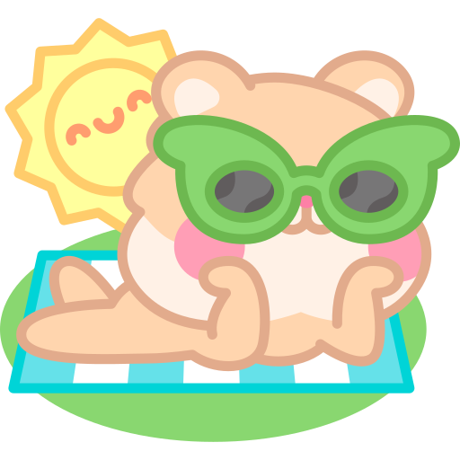Sunbathing free sticker