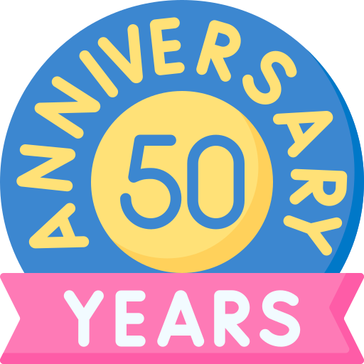 50th anniversary - Free time and date icons