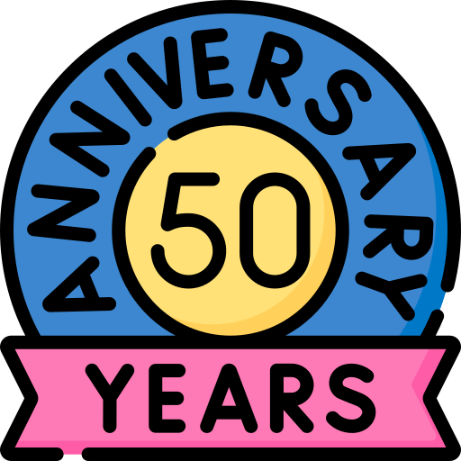 50 aniversario icono gratis