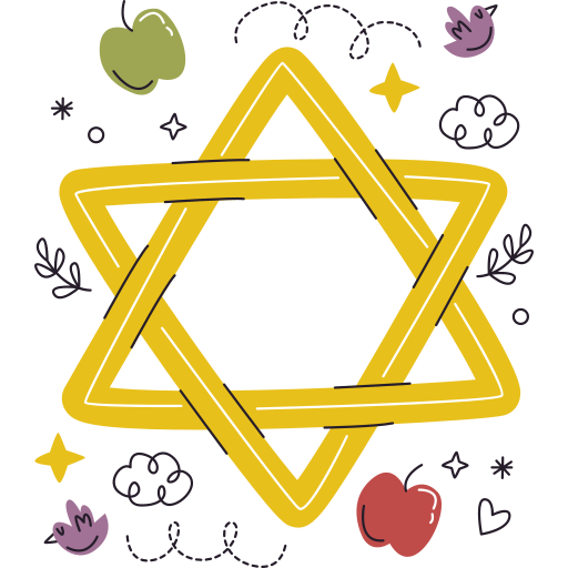 Star of david free sticker