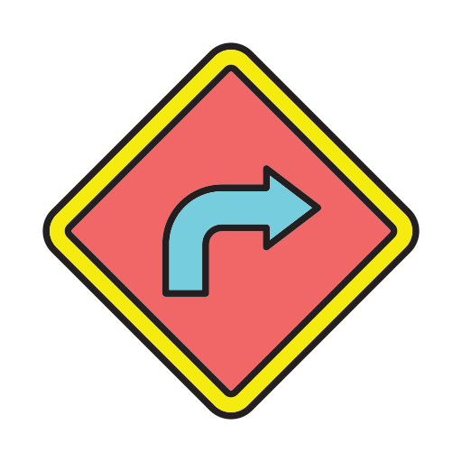 Turn right free icon