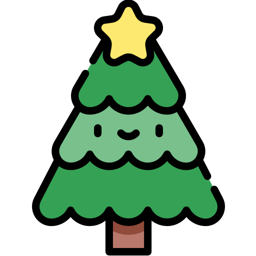 Árvore de Natal desenho animado para cartão ícone - Stockphoto #23011227