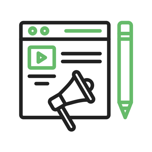 marketing de contenidos icono gratis