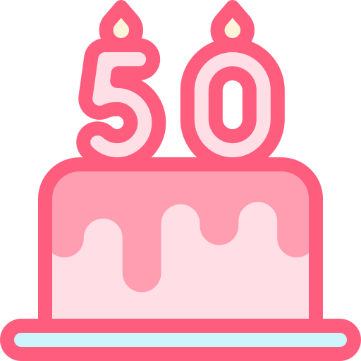 50 aniversario icono gratis