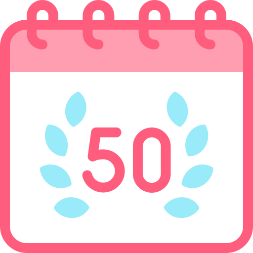 50 aniversario icono gratis