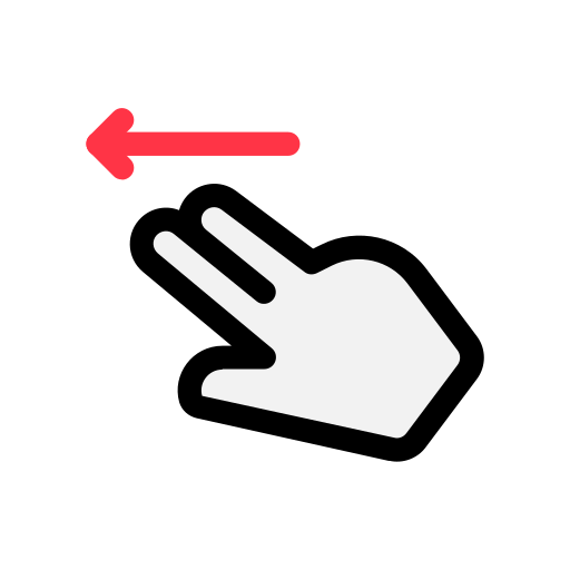 deslizar a la izquierda icono gratis