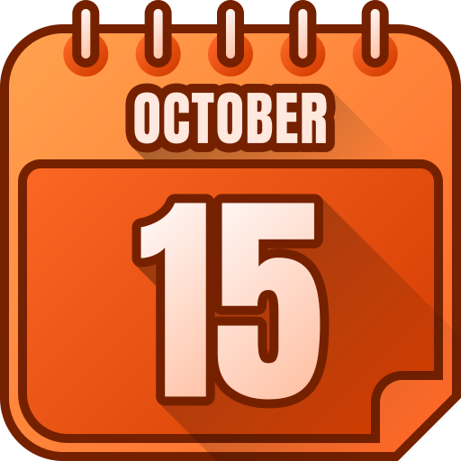 15 de octubre icono gratis