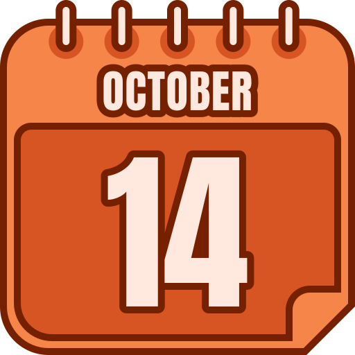 14 octobre Icône gratuit