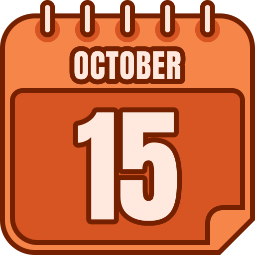 15 de octubre icono gratis