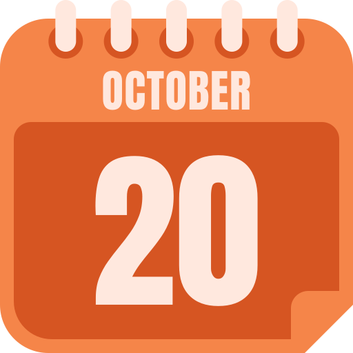 20 de octubre icono gratis