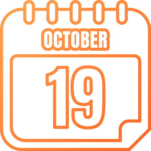 19 de octubre icono gratis