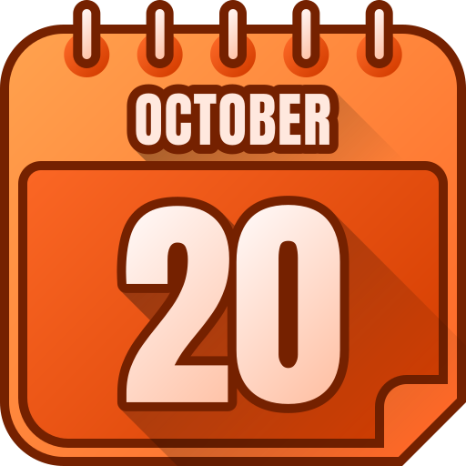 20 de octubre icono gratis