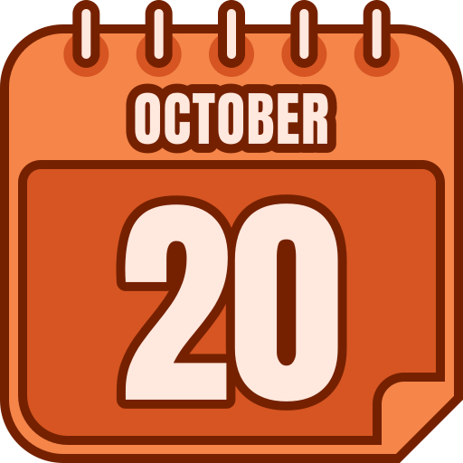 20 de octubre icono gratis