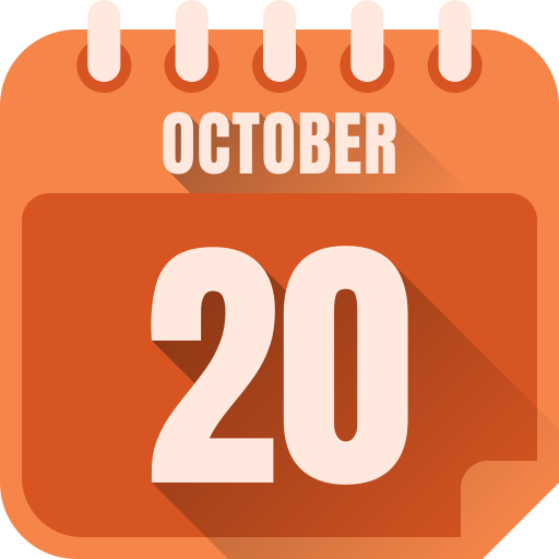 20 de octubre icono gratis