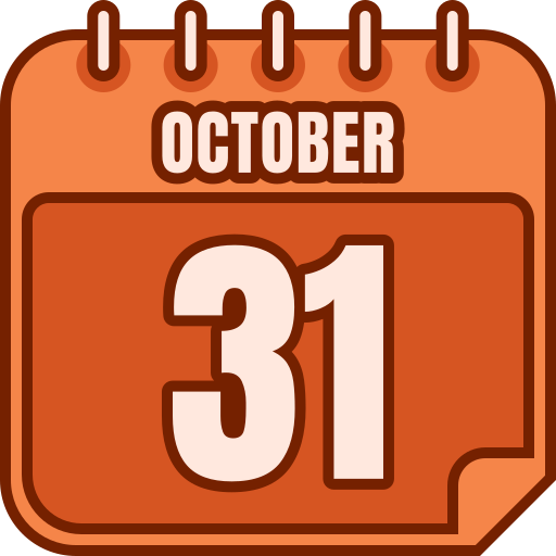 31 de octubre icono gratis